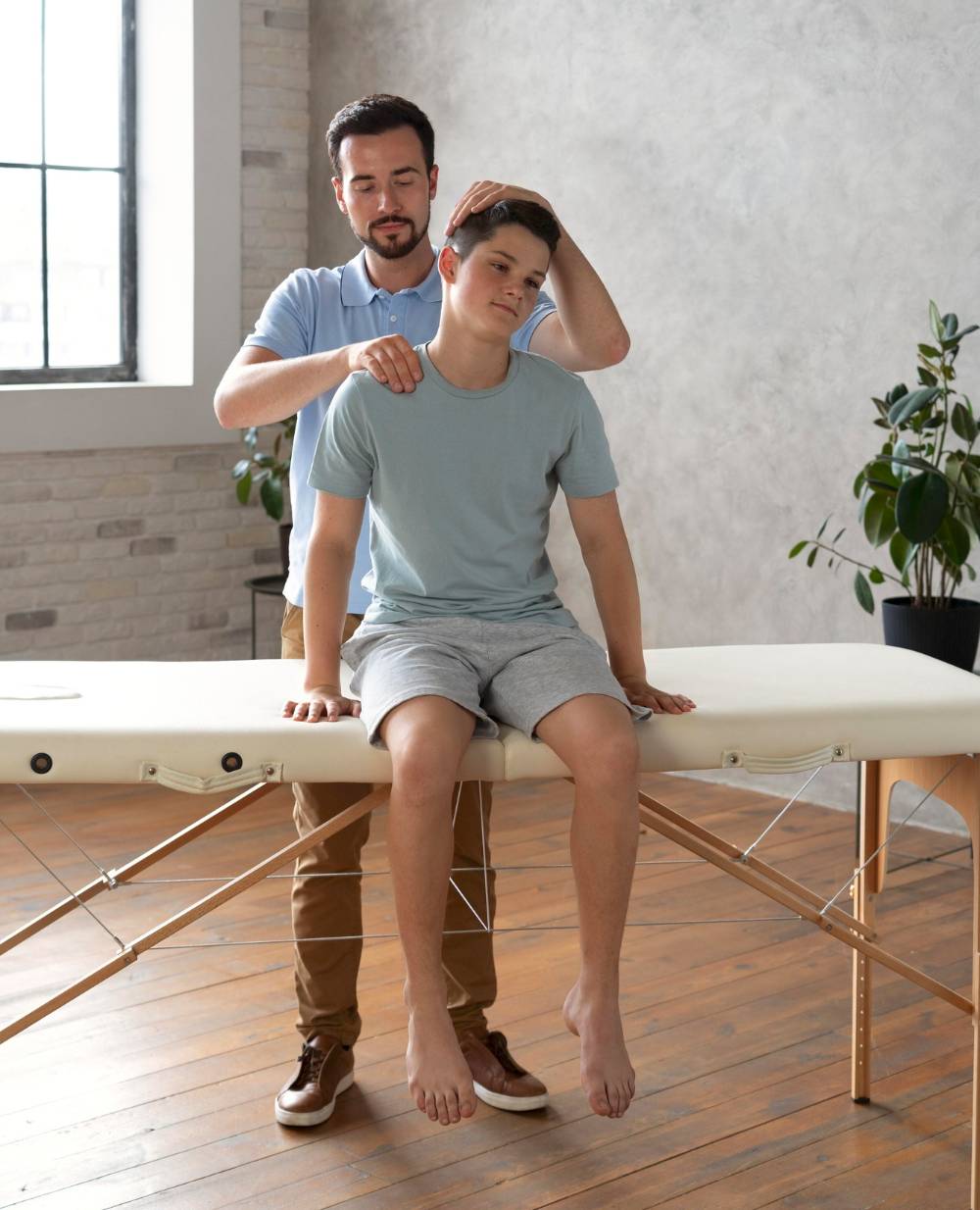Man helping patient in physiotherapy(1)