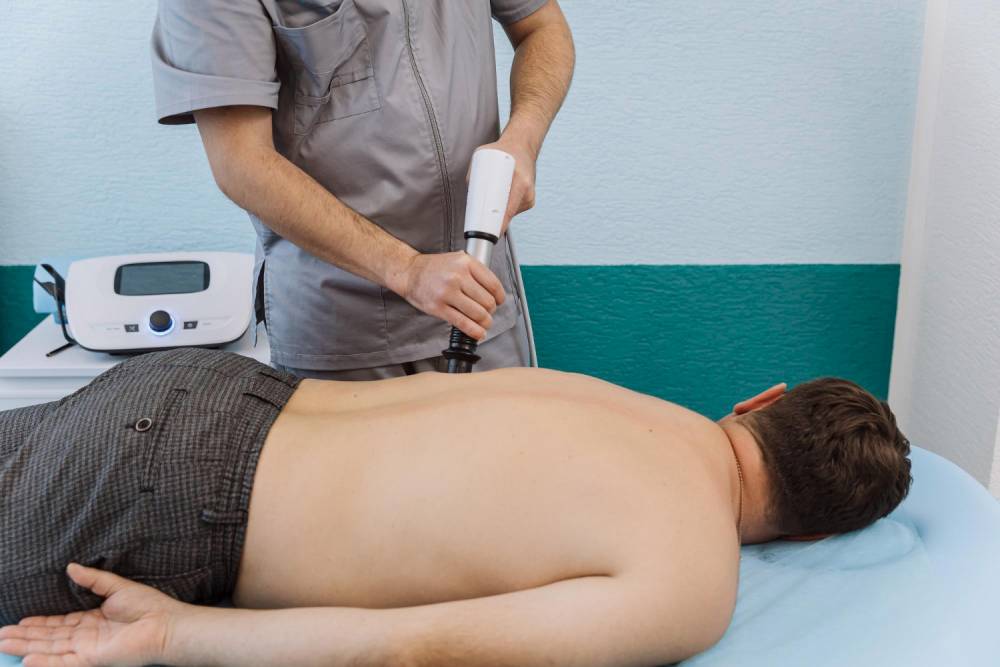 Shockwave therapy session